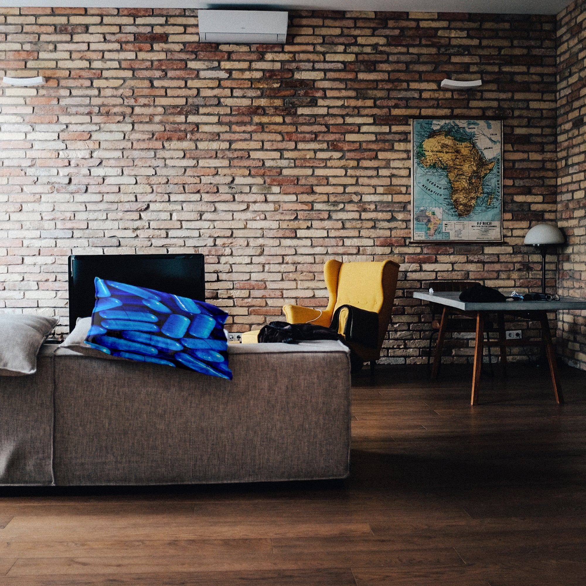 Cuscino sanitario blu compresse