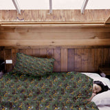 Set di biancheria da letto con coperta terapeutica verde trattore
