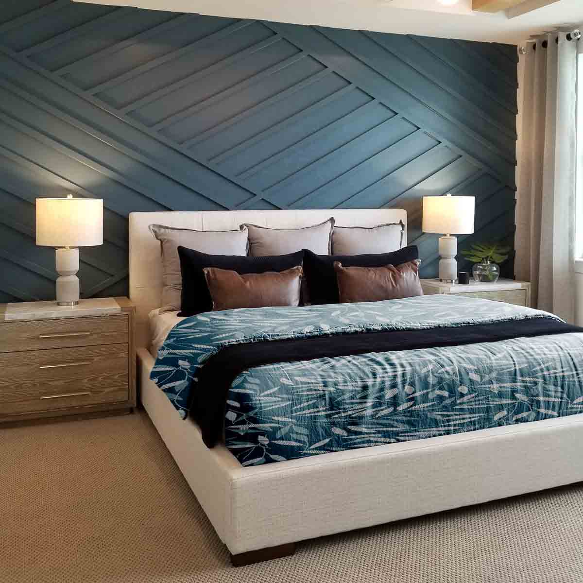 Set di biancheria da letto con coperte terapeutiche e rami blu