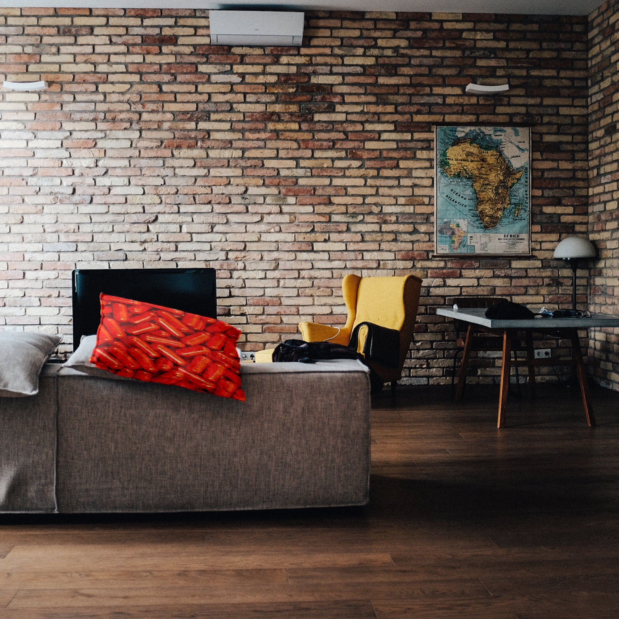 Cuscino sanitario rosso compresse