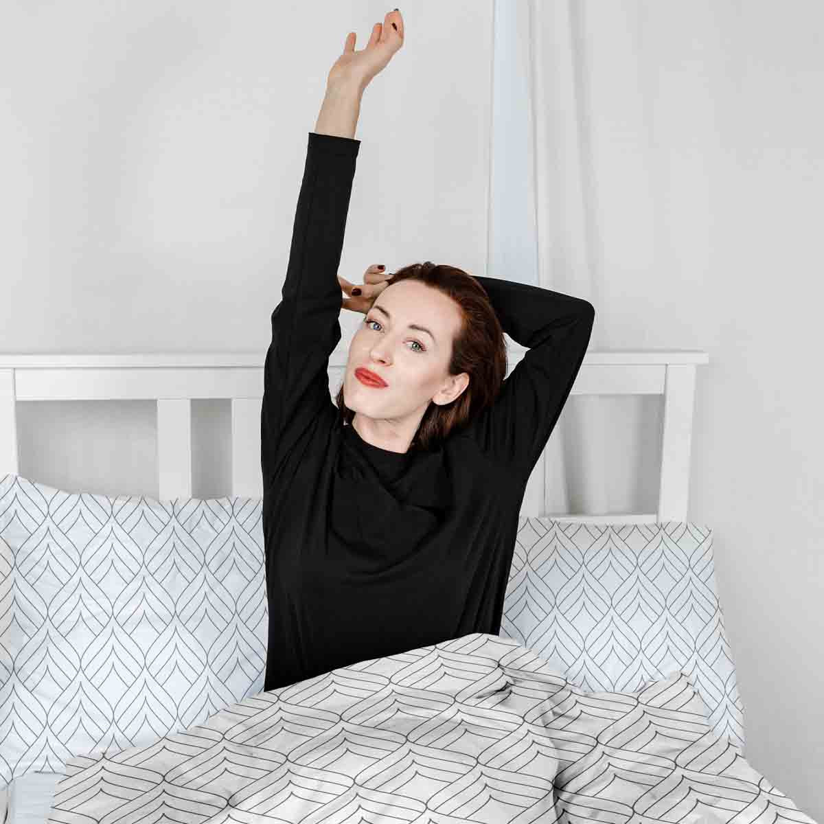 Set di biancheria da letto con coperte terapeutiche bianche con forme 3D