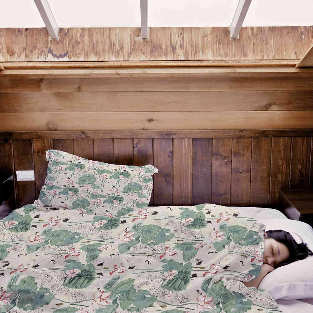 Set di biancheria da letto con coperta terapeutica Ninfea