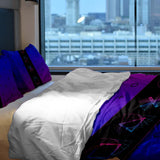 Set di biancheria da letto con coperte terapeutiche viola con forme