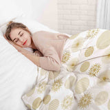 Set di biancheria da letto con coperte terapeutiche e decorazioni natalizie dorate