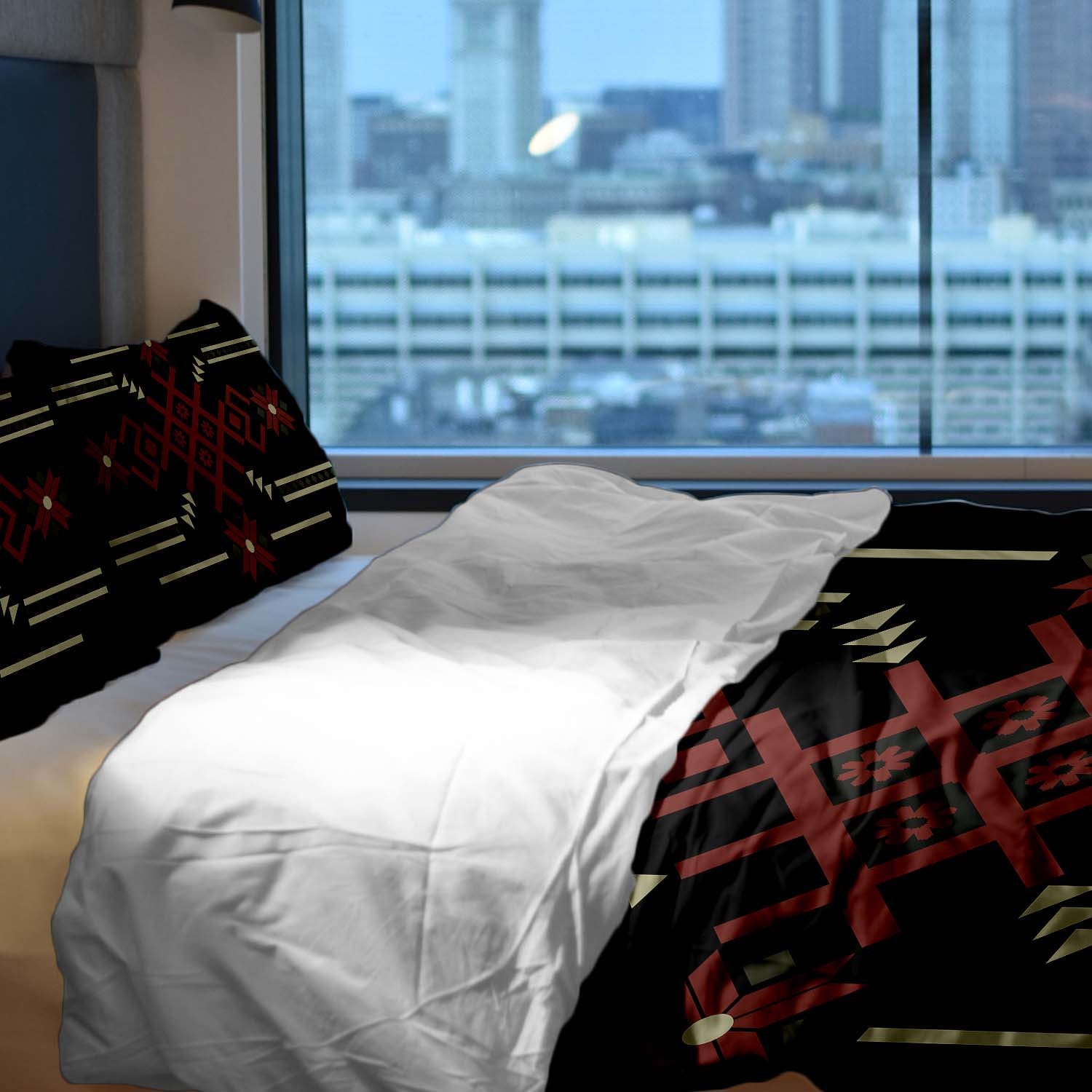 Set di biancheria da letto con coperta terapeutica e grande fiocco di neve