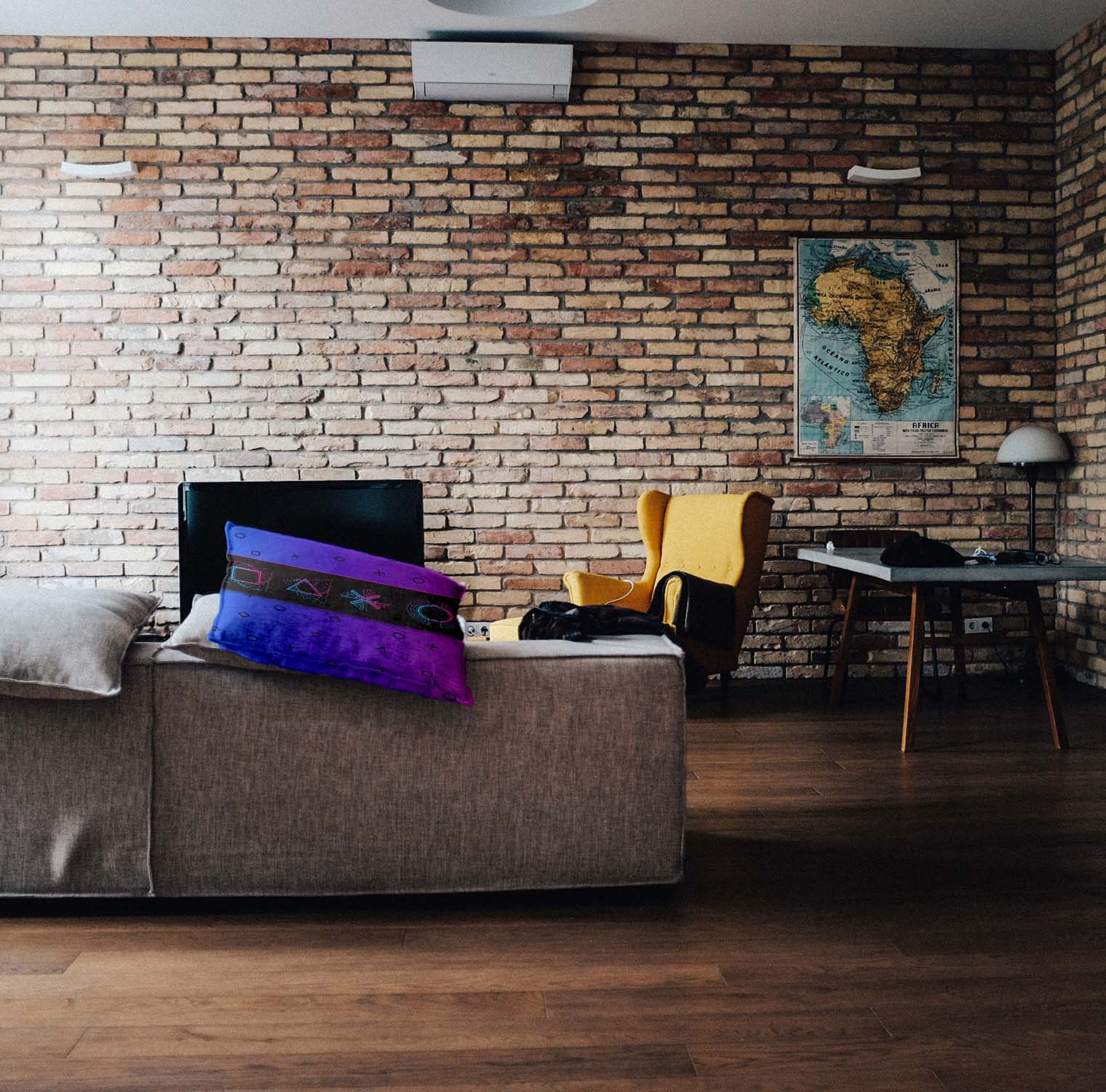 Cuscino salute viola con forme