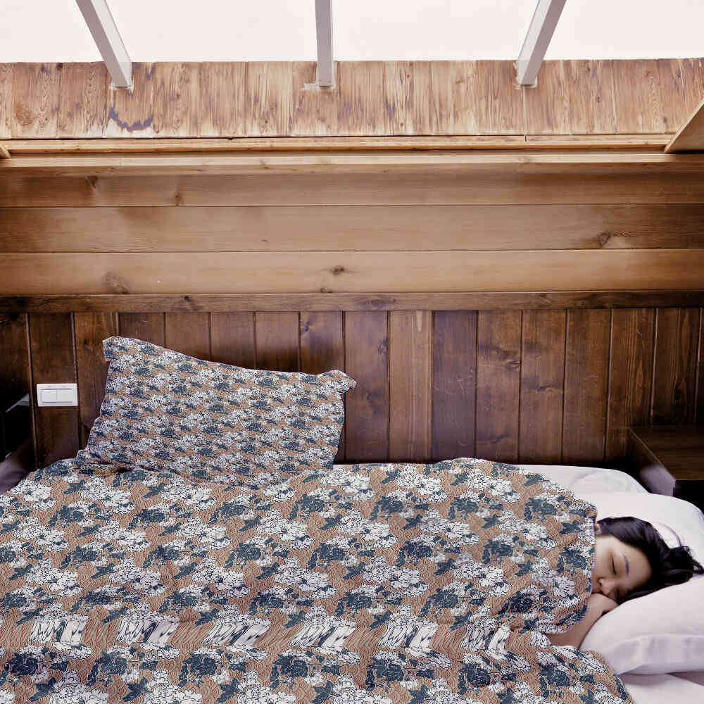 Set di biancheria da letto con coperte terapeutiche e fiori