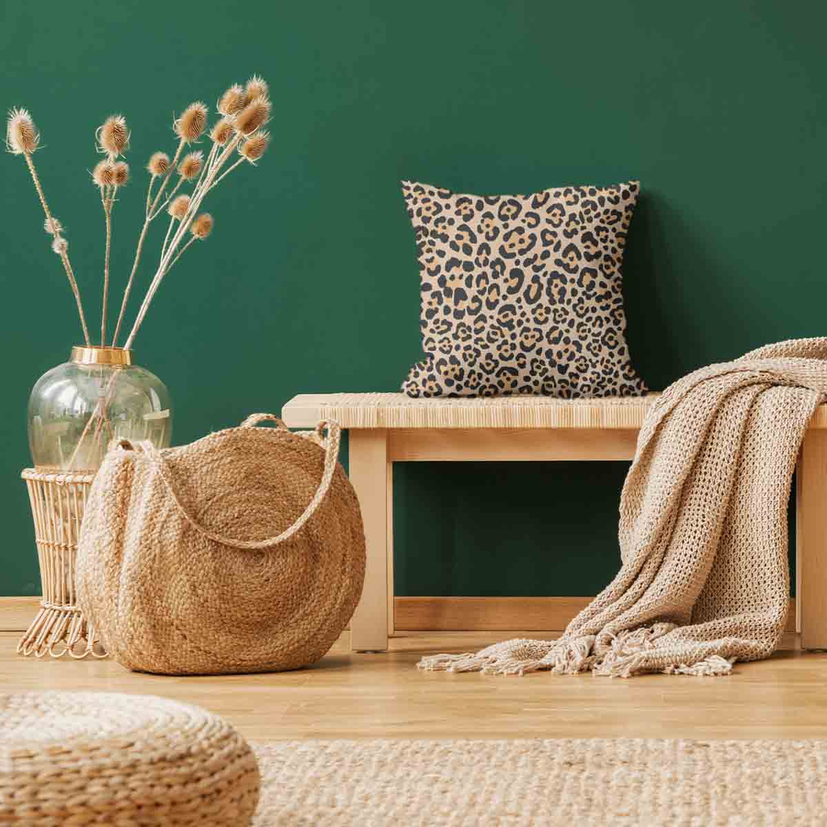 Cuscino salute stampa leopardo