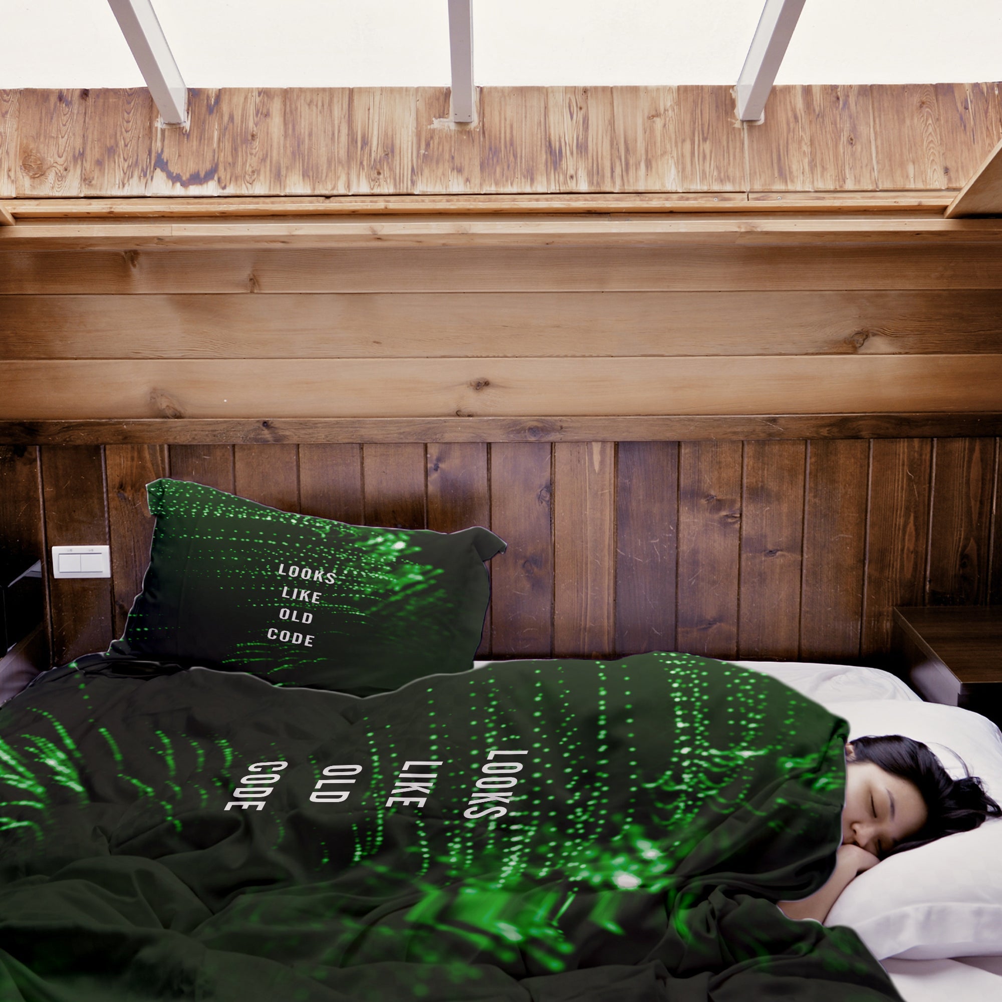 Set di biancheria da letto con coperta terapeutica verde Looks Like