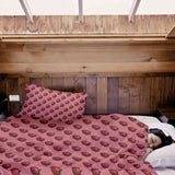 Coperta terapeutica originale - Rivestimento in cotone rosa con fragole