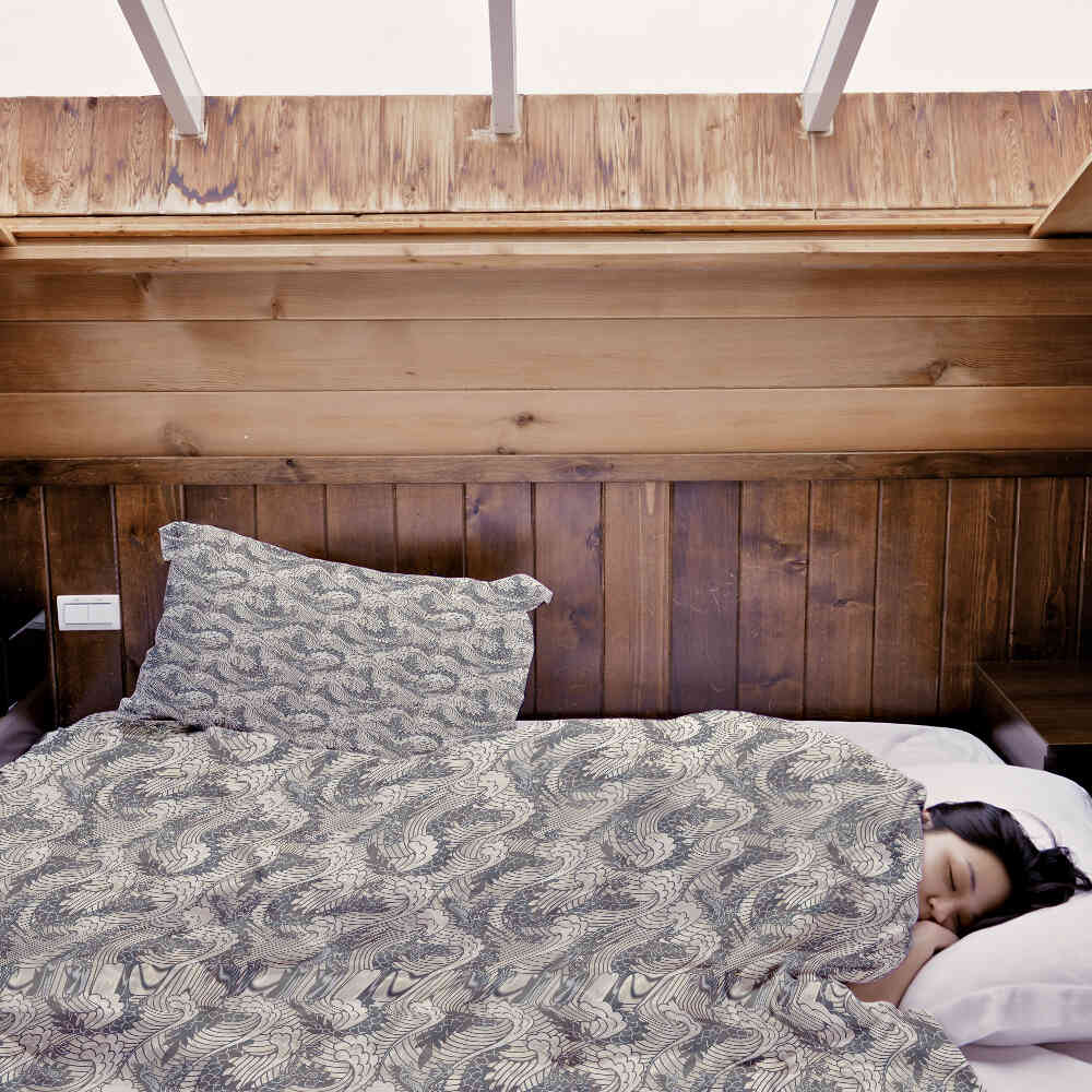 Set di biancheria da letto con coperta terapeutica Mare tempestoso