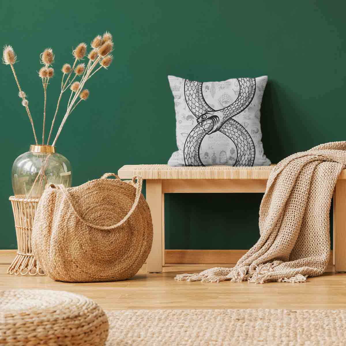 Cuscino sanitario con motivo a serpente