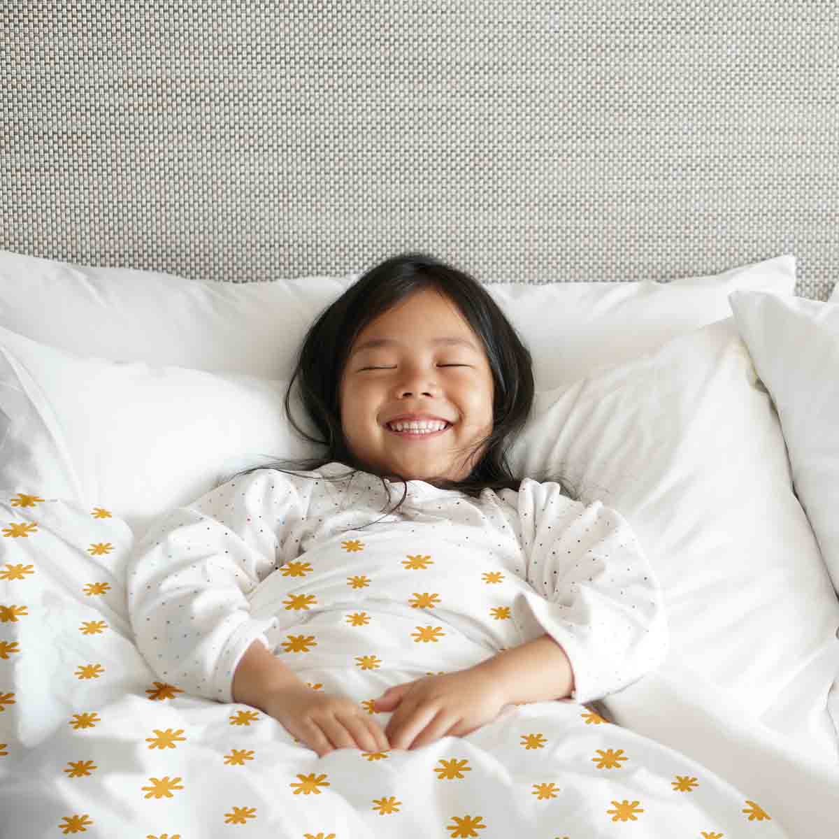 Set di biancheria da letto con coperte terapeutiche fiori gialli