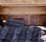 Set di biancheria da letto con coperte terapeutiche onde sonore blu