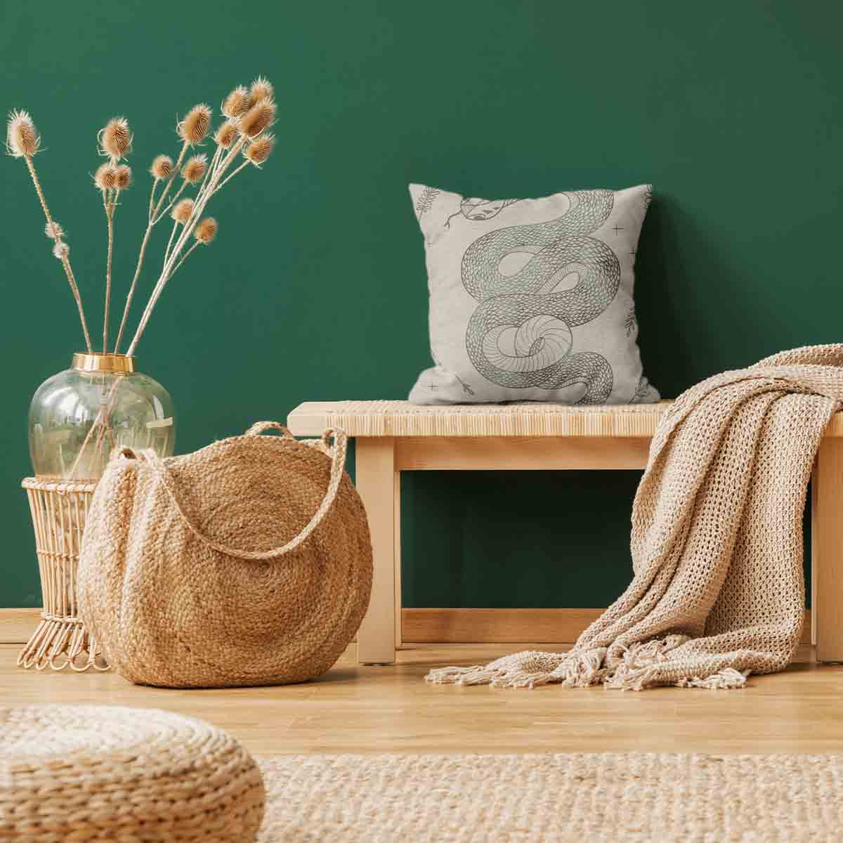 Cuscino sanitario beige con serpente