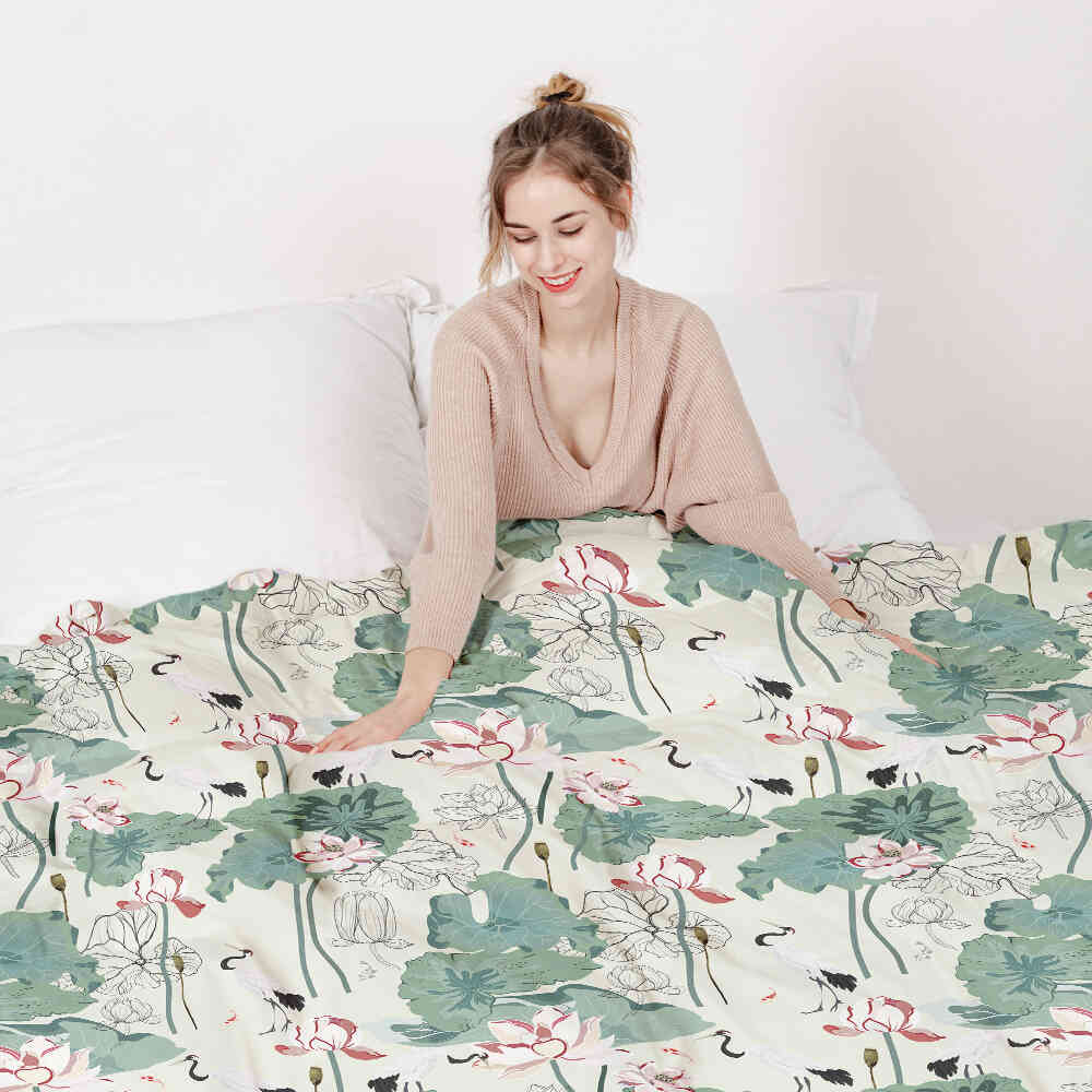 Set di biancheria da letto con coperta terapeutica Ninfea