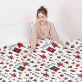 Set di biancheria da letto con coperta terapeutica amore misto