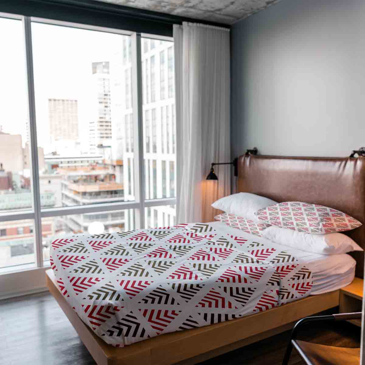 Set di biancheria da letto con coperte terapeutiche triangoli natalizi