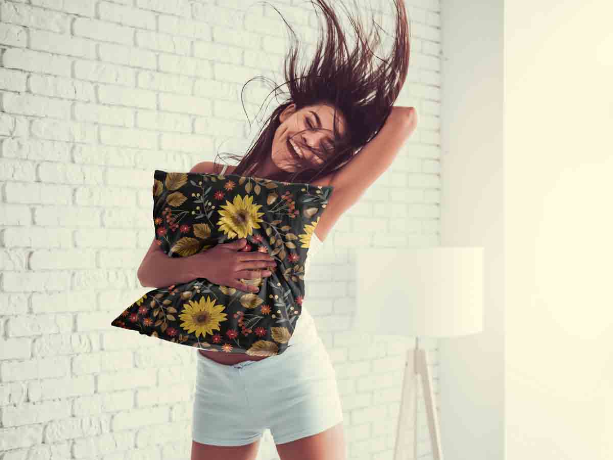 Cuscino sanitario con girasole