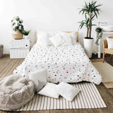 Set di biancheria da letto con coperta terapeutica a pois dalmata