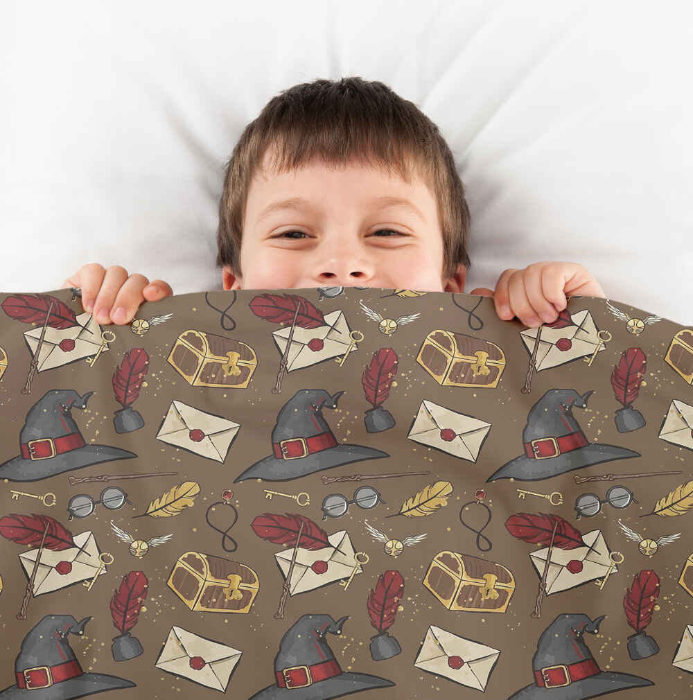 Set di biancheria da letto con coperta terapeutica cappello parlante