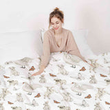 Set di biancheria da letto con coperte terapeutiche bianco animali dolci
