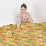 Coperta terapeutica originale - Rivestimento in cotone arancione con trattori