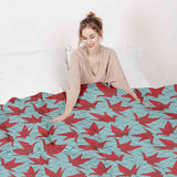 Coperta terapeutica originale - Rivestimento in cotone rosso Origami