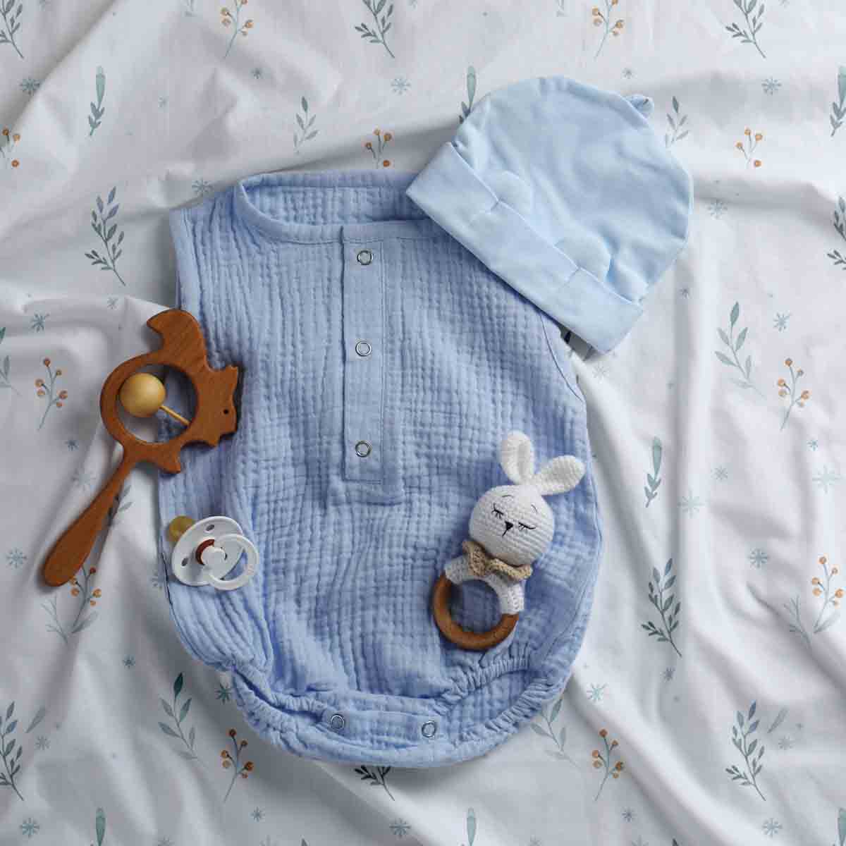 Coperta terapeutica originale - Rivestimento in cotone bianco con fiori primaverili