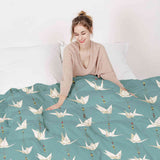 Coperta terapeutica originale - Rivestimento in cotone Rivestimento Origami Cigno