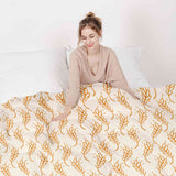 Coperta terapeutica originale - Rivestimento in cotone bianco con grano giallo
