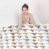 Set di biancheria da letto con coperte terapeutiche bianche con teste di toro