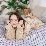 Coperta terapeutica originale - Rivestimento in cotone bianco con piccoli fiocchi