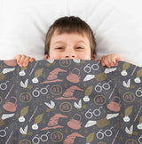 Set di biancheria da letto con coperta terapeutica nero magia