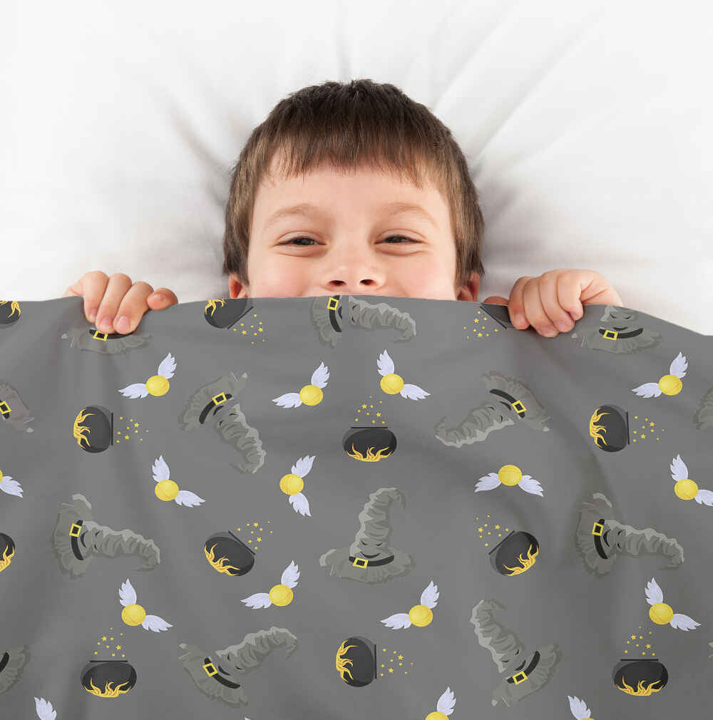 Set di biancheria da letto con coperta terapeutica grigia Zauberhut