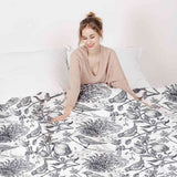 Set di biancheria da letto con coperta terapeutica grigio primavera