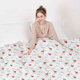 Coperta terapeutica originale - Rivestimento in cotone bianco con scritta Love