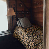 Set di biancheria da letto con coperta terapeutica stampa leopardo