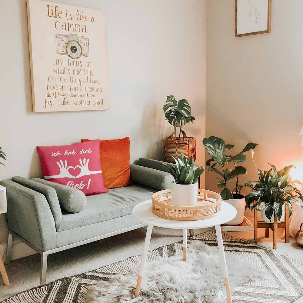 Cuscino salute rosa Ti voglio bene