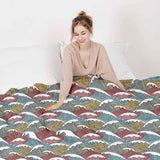 Set di biancheria da letto con coperte terapeutiche onde colorate