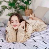 Coperta terapeutica originale - Rivestimento in cotone bianco con frecce nere