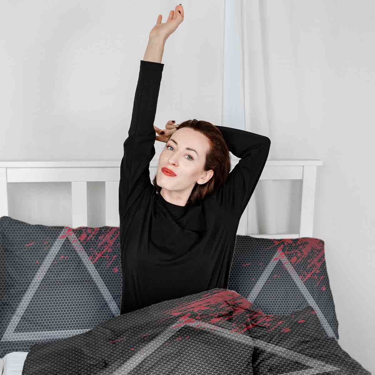 Set di biancheria da letto con coperta terapeutica nero Games