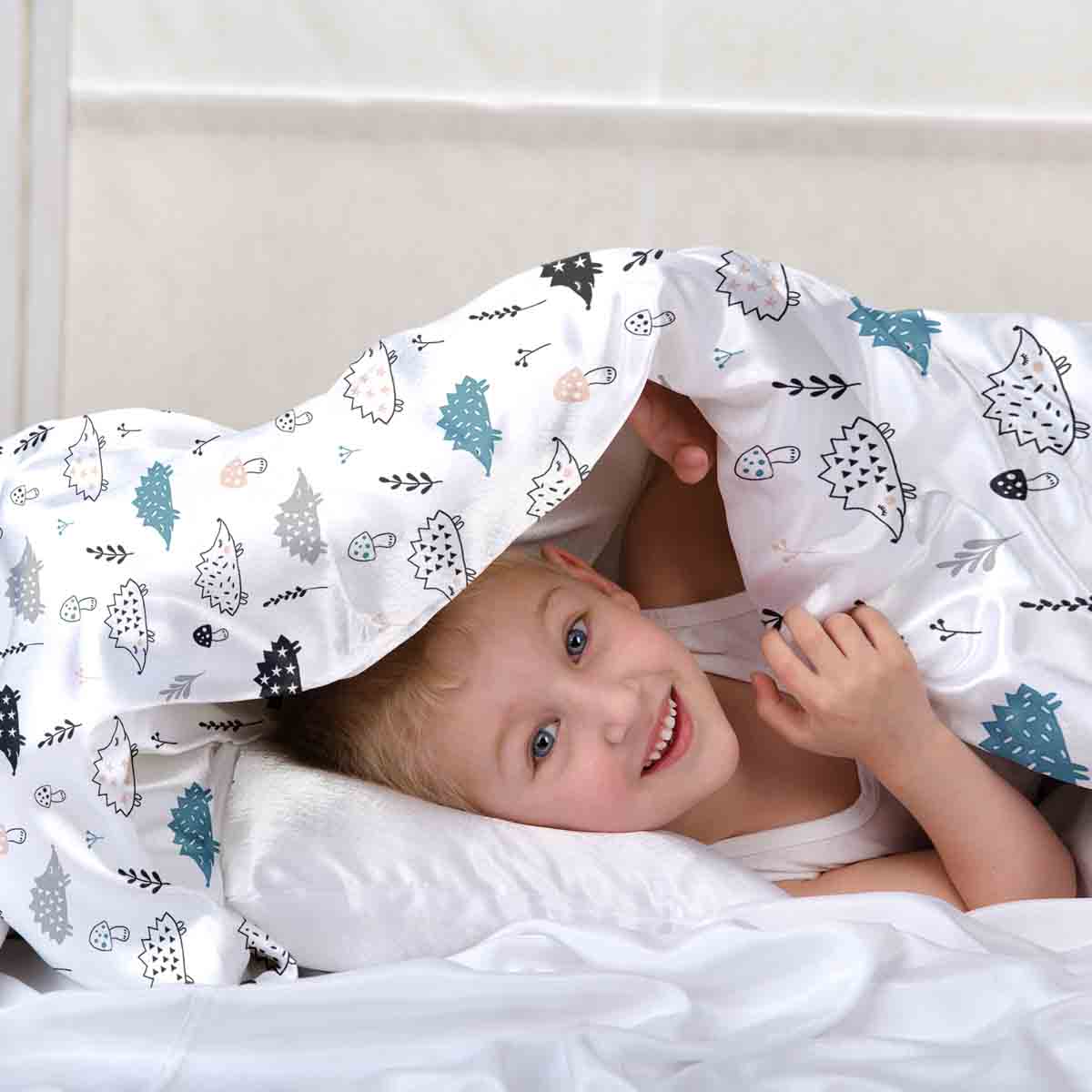 Coperta terapeutica originale - Rivestimento in cotone bianco con riccio