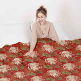 Coperta terapeutica originale - Rivestimento in cotone rosso grande fiore