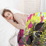 Coperta terapeutica originale - Rivestimento in cotone Teschio colorato