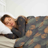 Coperta terapeutica originale - Rivestimento in cotone motivo foglia autunnale