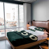 Set di biancheria da letto con coperta terapeutica verde 456