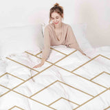 Coperta terapeutica originale - Rivestimento in cotone con motivo a strisce dorate