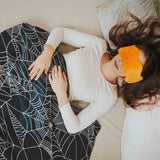 Coperta terapeutica originale - Rivestimento in cotone nero con ragnatela
