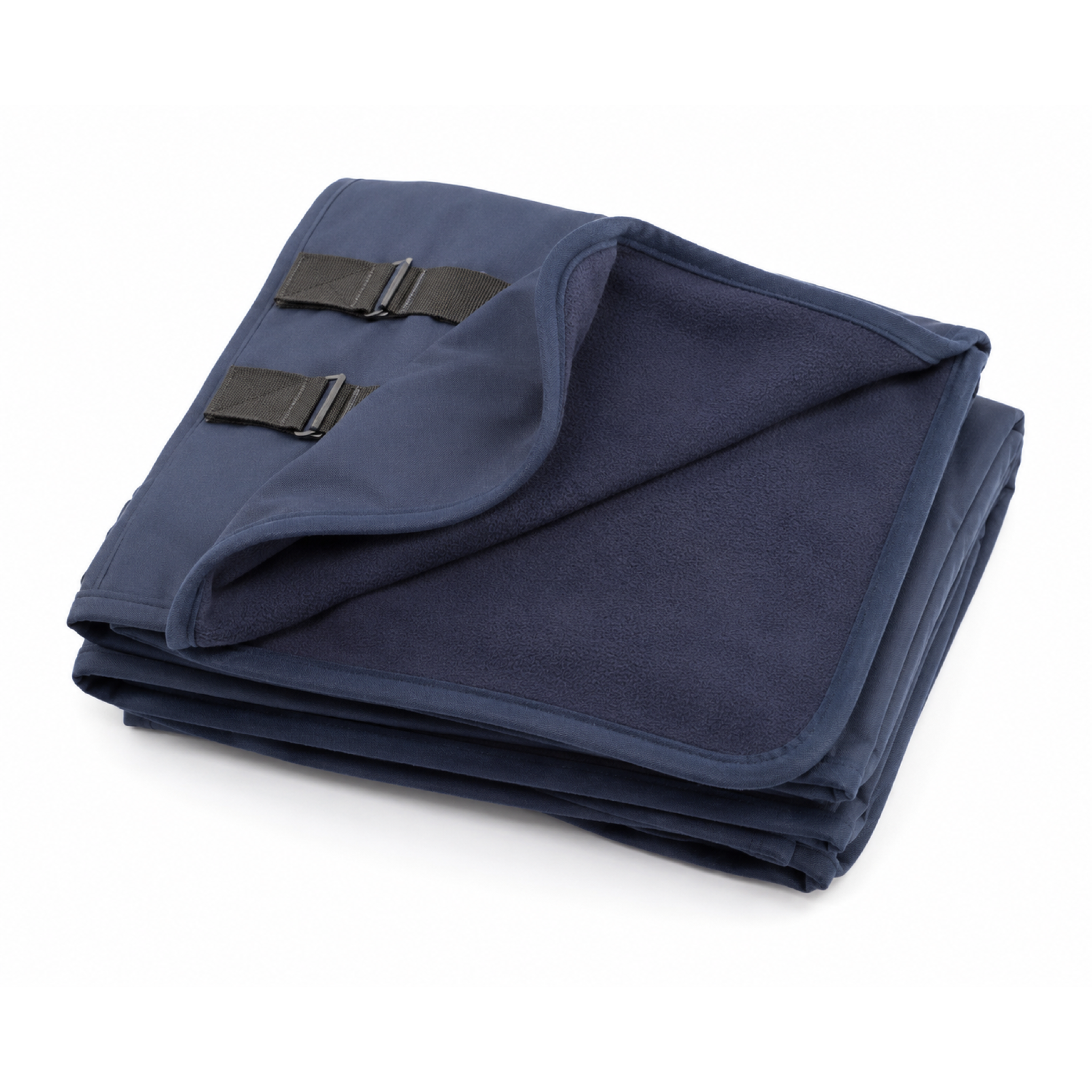 Therapiedecke für Pferde in Marineblau — Fleece-Innenseite